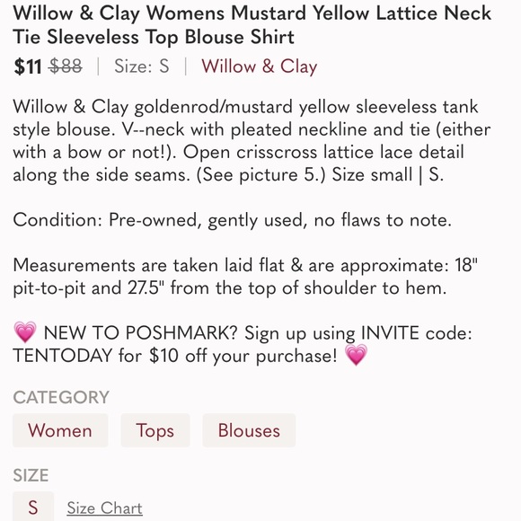 Willow & Clay Lattice Tie Neck Sleeveless Top - Picture 3 of 9